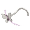 Flying Butterfly - Silver Nose Stud
